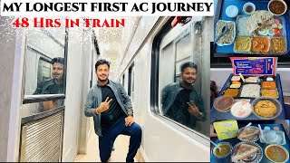 Indias FIRST Sampark kranti Express 12650 amazing journey in FIRST AC [upl. by Ynehteb]