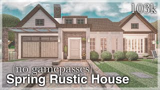 Bloxburg  Spring Rustic House Speedbuild no gamepasses [upl. by Hoehne789]