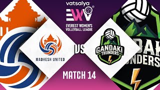 MADHESH UNITED VS GANDAKI THUNDERS  Match 14  4th Oct  Everest Womens Volleyball League 2024 [upl. by Wills821]