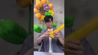 Balloon Twistng Tutorial  shake shake sakura flower balloon  搖搖櫻花教學 [upl. by Esyli]