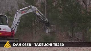 DAH065B  Takeuchi TB260  mulcher for miniexcavator  wwwDENISCIMAFcom [upl. by Ahseekat724]