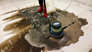 Heavy flood damaged carpet cleaning satisfying ASMR [upl. by Disario479]