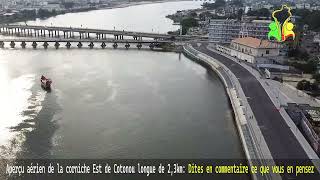 Vue aérienne Corniche Est de Cotonou [upl. by Oknuj]