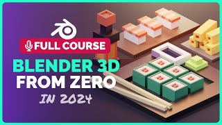 Full Blender 4 Course for Complete Beginners 2024  Polygon Runway [upl. by Idzik642]