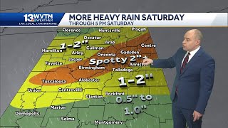 Alabamas forecast stays wet and stormy severe weather and flooding possible on Saturday [upl. by Platas560]