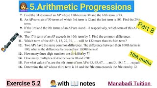 10th class math Chapter 5💁‍♂️Arithmetic Progressions 🤷‍♀️Exercise 52 Q no 12amp13CBSENCERT [upl. by Claudia814]