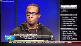 shabazz muhammad announcing for UCLA [upl. by Rodrich]