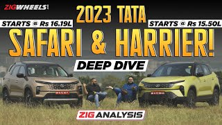 Tata Harrier 2023 Tata Safari 2023 Facelift Detailed Review  ZigAnalysis [upl. by Viveca135]