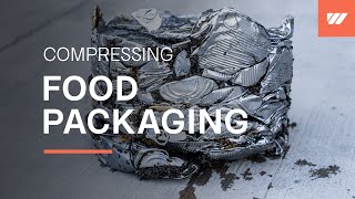 Food packaging cans drained and compressed with a WEIMA G300 [upl. by Aettam]