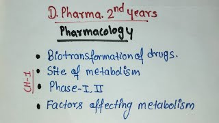 BiotransformationMetabolism of drugs pharmacologySite Factors affecting metabolism dpharma [upl. by Latashia]