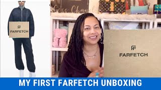 MY FIRST FARFETCH UNBOXING MARC JACOBS TOTE  THE TOTE BAG MEDIUM IN LAGOON farfetch thetotebag [upl. by Ahsinroc]