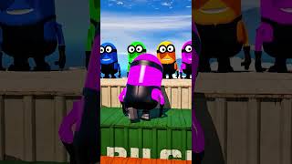 GTA V  PINK MINION SUPER JUMP WITH COLOUR MINIONS BUT ALL HEROS EP2 shorts [upl. by Eirhtug]