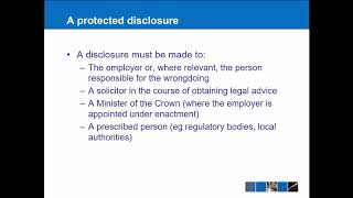 Employment law Whistleblowing [upl. by Dorahs]