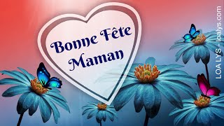 Carte fête des mères poétique  Bonne fête Maman [upl. by Hamal]