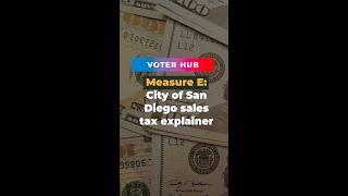 Measure E City of San Diego sales tax explainer [upl. by Hirza]