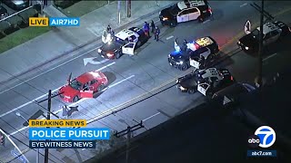 FULL CHASE Police chase Dodge Challenger on Los Angeles streets [upl. by Enenej]