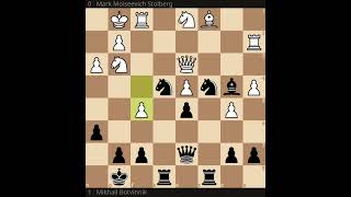 1940 Moscow Stolberg Botvinnik E48 Nimzo Indian Defense Normal Variation Bishop Attack Classical [upl. by Iruy757]