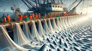 Fishermen Catch Hundreds of Tons of Tuna This Way  Amazing Big Net Fishing Tuna [upl. by Marleah892]