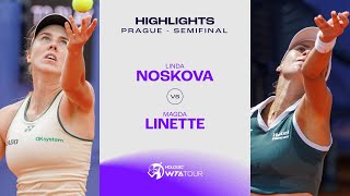 Linda Noskova vs Magda Linette  2024 Prague Semifinal  WTA Match Highlights [upl. by Delphinia105]