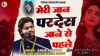 Meri Jaan Pardes Jane Se Pehle Lyrics Yaseen Dawre Fanaa  Saqib Ali Sabri  Pardes Ghazal [upl. by Jilli]