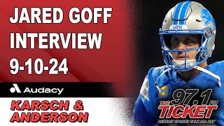 Jared Goff Interview  91024  Karsch and Anderson [upl. by Nohs]