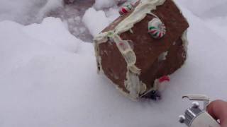 Exploding Gingerbread House HUGE explosion [upl. by Zinnes]