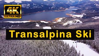 Transalpina Ski Voineasa Județul Vâlcea România  Filmare aeriana 4K visitromania romania [upl. by Eirased624]