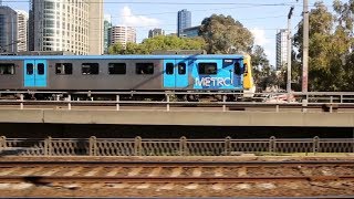 Crossing the Flinders Street Viaduct 61218 [upl. by Reggi809]