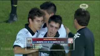 HD Olimpia 20 Independiente Santa Fe Goles  minutos finales Copa Libertadores 02072013 [upl. by Hillman]