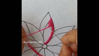 trellis stitch flower design hand embroidery Tutorial stitching and knitting tutorial for beginners [upl. by Wilkens]