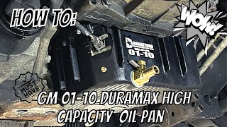 DMAXStore High Capacity Oil Pan Install 20012010 Duramax Diesel [upl. by Oibaf780]