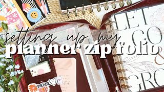 Setting Up My Planner Zip Folio │ The Happy Planner [upl. by Aihsad187]