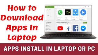 How To Download and Install An App in laptop or pc  laptop or pc par App kaise Install karte hain [upl. by Aliber]