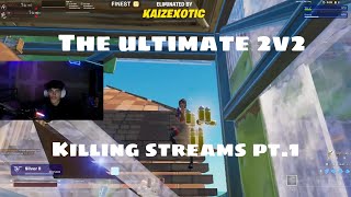 Killing streamers in Fortnite PT1 [upl. by Arimat]