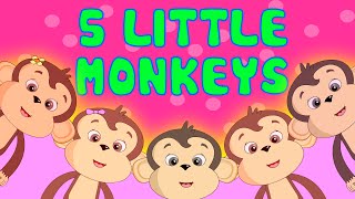 Five Little Monkeys Nursery Rhyme [upl. by Nelly981]