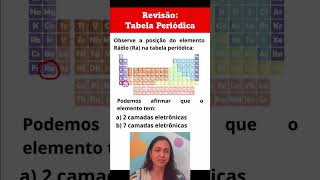 Revisãodequímica A tabelaperiódica Quantas camadas eletrônica apresenta o elemento rádio [upl. by Eikciv]