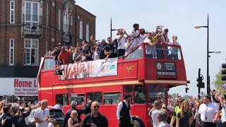 Bromley celebrate promotion to EFL  bus parade in town centre  speeches in The Glades [upl. by Selia]