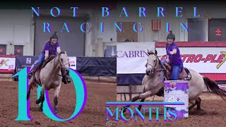 Not Barrel Racing in 10 MONTHS  Benefit Cancer Run 2024 [upl. by Imhskal]