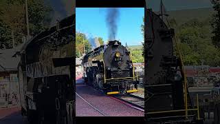 Reading amp Northern T1 2102 484 steam locomotive backs out of Jim Thorpe PA train steamtrain [upl. by Orat878]