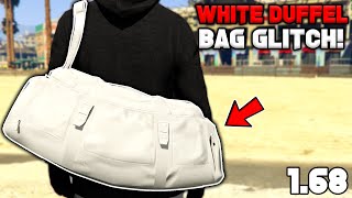 How To Get The White Duffel Bag Glitch In Gta 5 Online 168 [upl. by Ilowell]