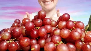 ASMR FRUIT GRAPES EATINGSOUNDSNO TALKING ASMR FRUIT JUICY GRAPES [upl. by Wilden]