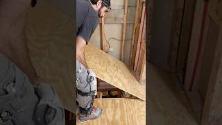 How to Install a Plywood Shower Floor  shorts homerepairtutor [upl. by Jopa]