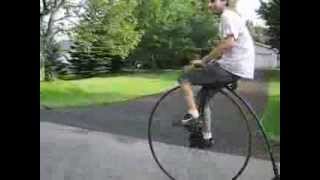 Penny Farthing Ordinary Antique Bicycle Custom Homemade 45quot Wheel [upl. by Airahcaz]