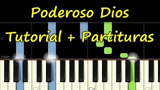 PODEROSO DIOS  Piano Tutorial Cover Facil  Partitura PDF Sheet Music Easy Midi [upl. by Roe313]