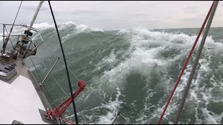 Solo Winter zeil tocht over de Noordzee 🌨⛵️🥶 [upl. by Aciram]