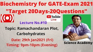 GATEBiochemistryRamachandran Plot and Carbohydrates Video No10 [upl. by Nylla]