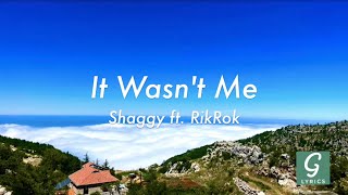 It Wasnt Me  Shaggy ft RikRok Lyrics Video [upl. by Clevey741]