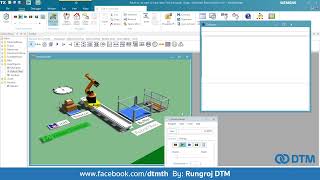 Robot 7 Axis with Tecnomatix Plant Simulation [upl. by Docila]