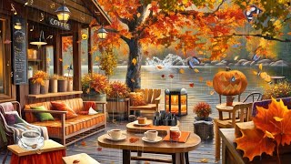 Relaxing Soft Jazz in Halloween Cafe That Make You Feel Positive and Unwind  Fall Jazz Playlist [upl. by Acissaj]