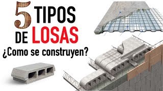 Conoce 5 distintos tipos de LOSAS  Proceso constructivo y características [upl. by Gardal]